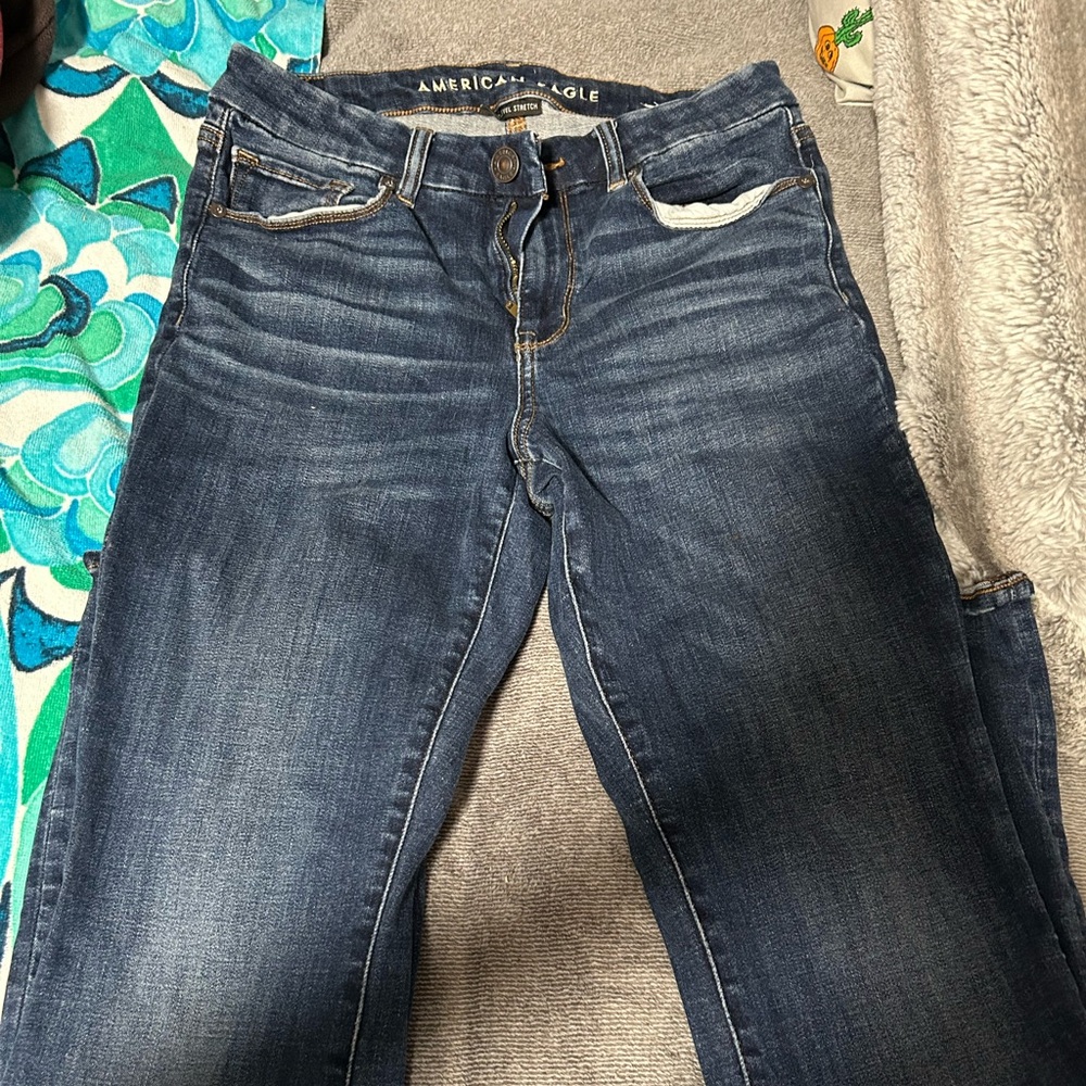 American Eagle Outfitters Dark Blue Boyfriend Jeans